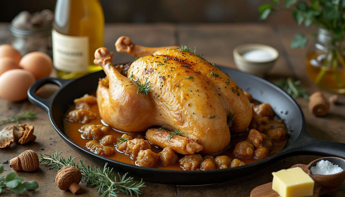 Poulet de Bresse au vin jaune et morilles : une recette incontournable