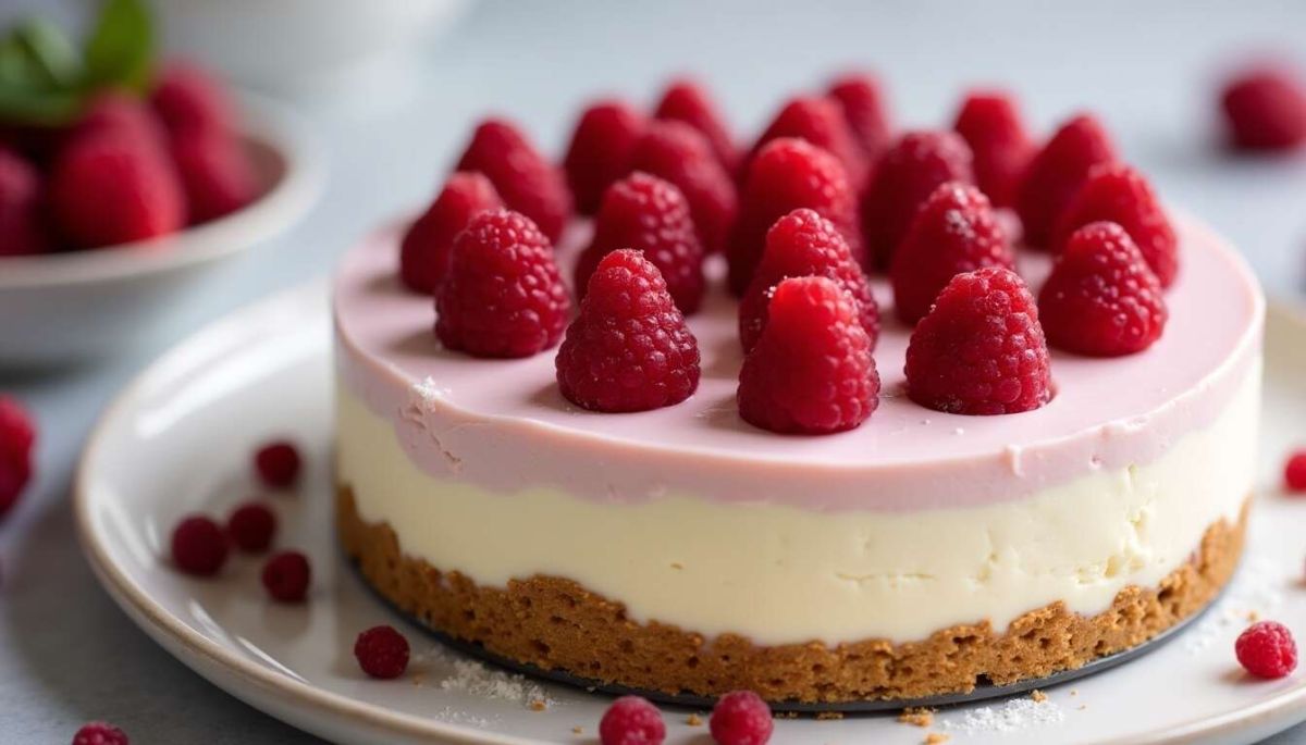 la recette de cheesecake sans cuisson framboises mascarpone