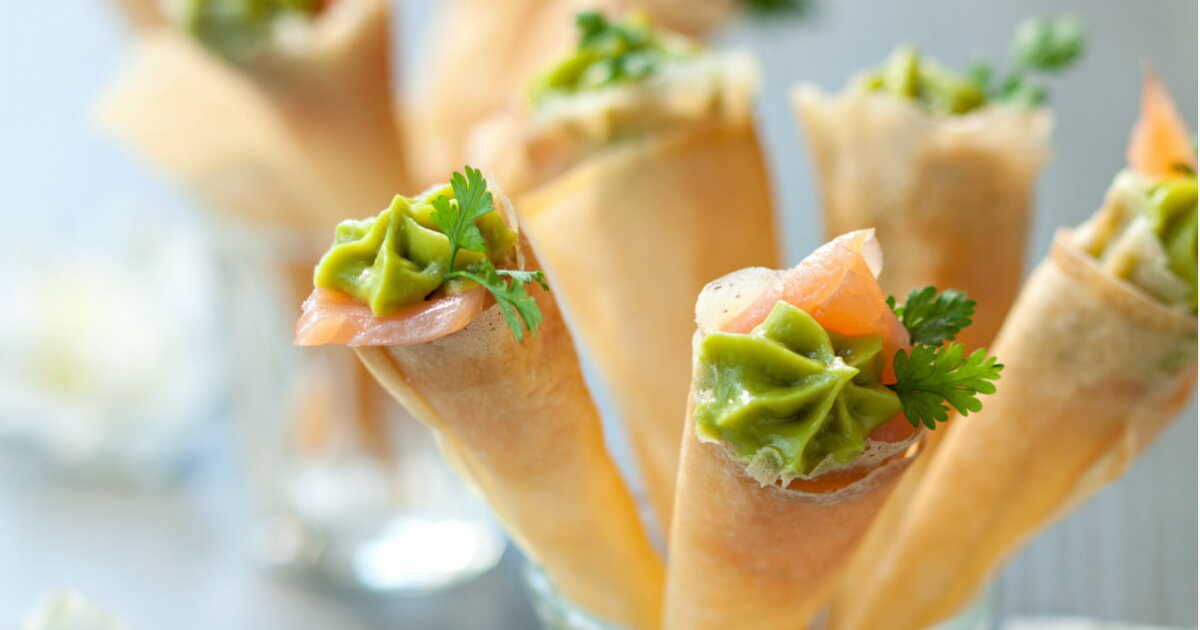 Cornets apéritifs au guacamole
