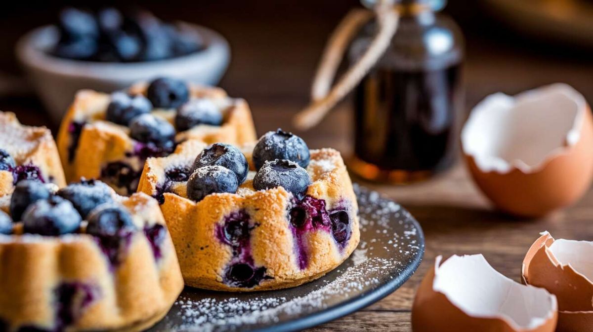 Des mini clafoutis gourmands en format muffin aux myrtilles