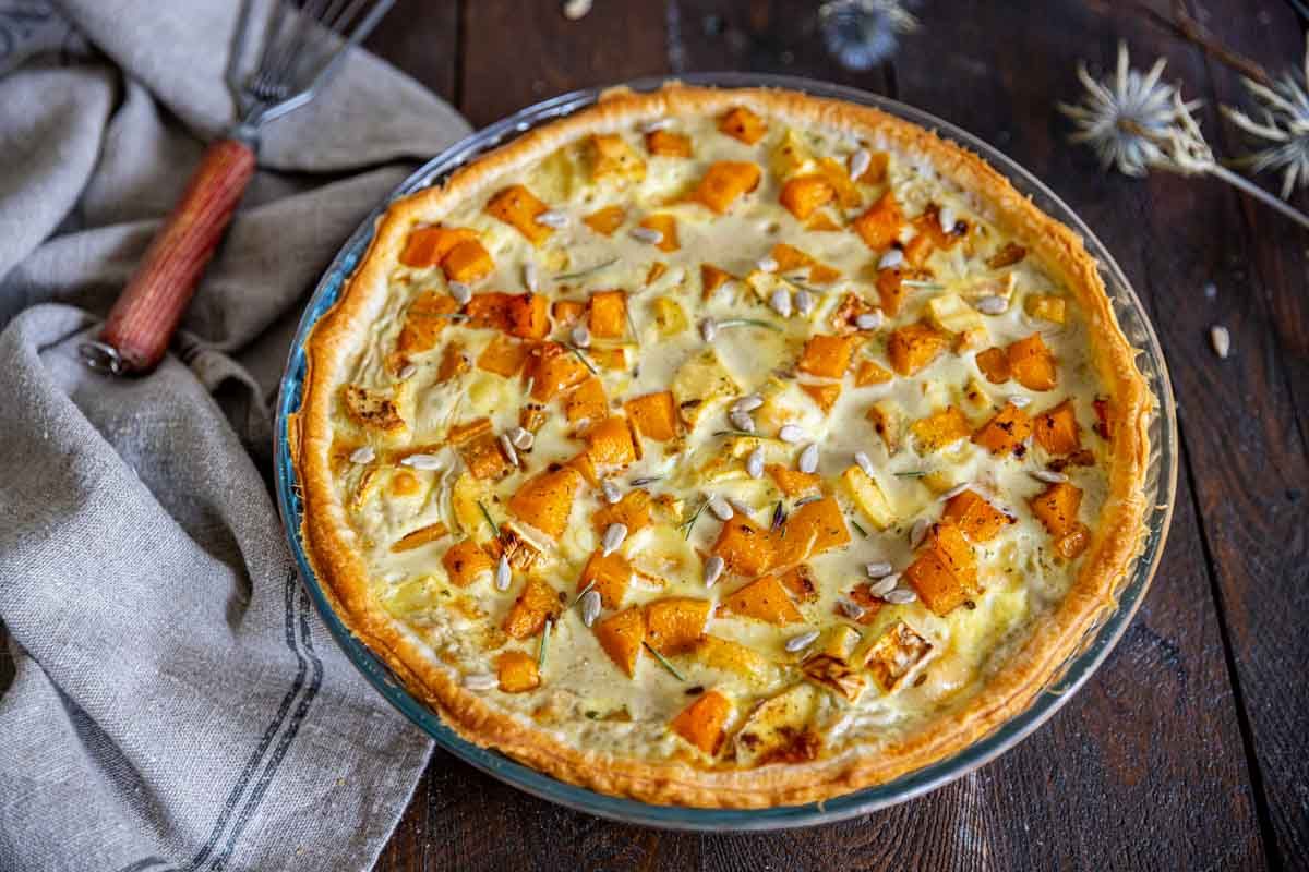 Savourez la quiche automnale gourmande à la butternut et au chèvre