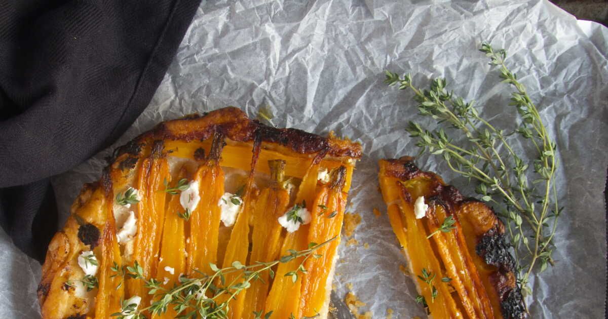 Tarte tatin de carottes au roquefort et jambon : une gourmandise irrésistible