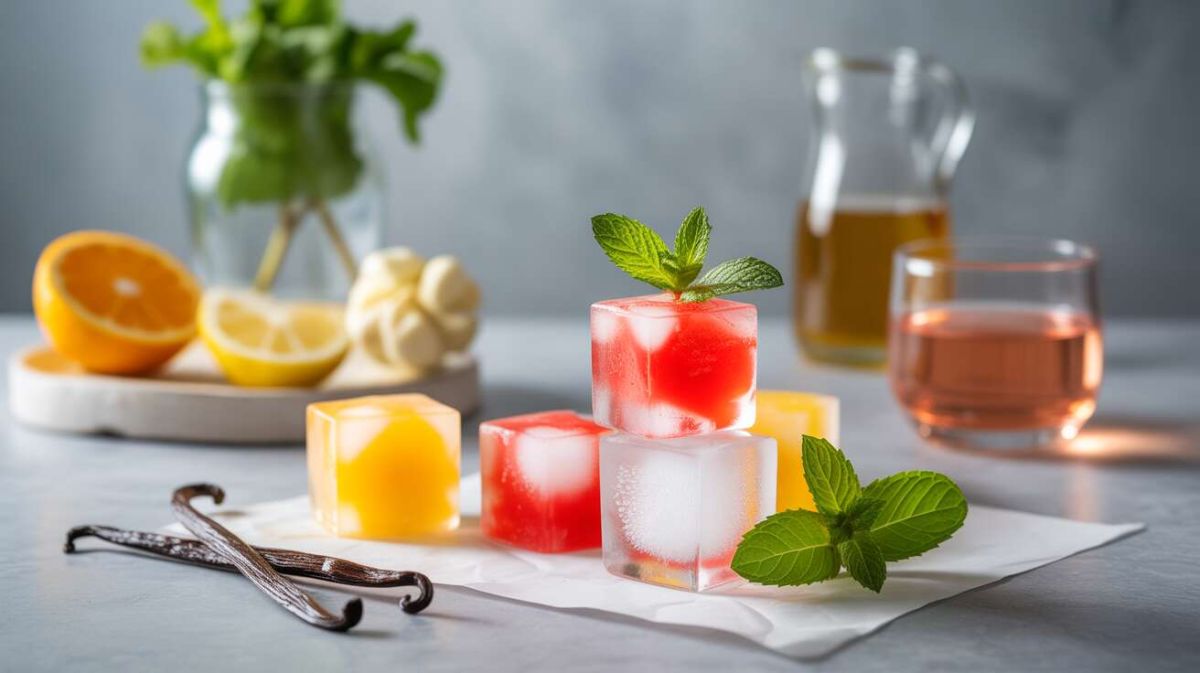 Des glaçons aromatisés pour des boissons estivales irrésistibles