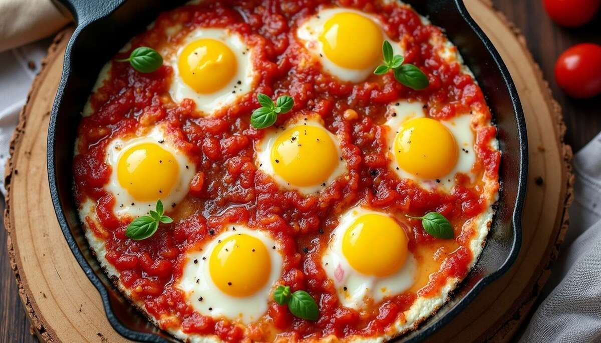 Un plat express : œufs, tomates et fromage pour des soirées rapides