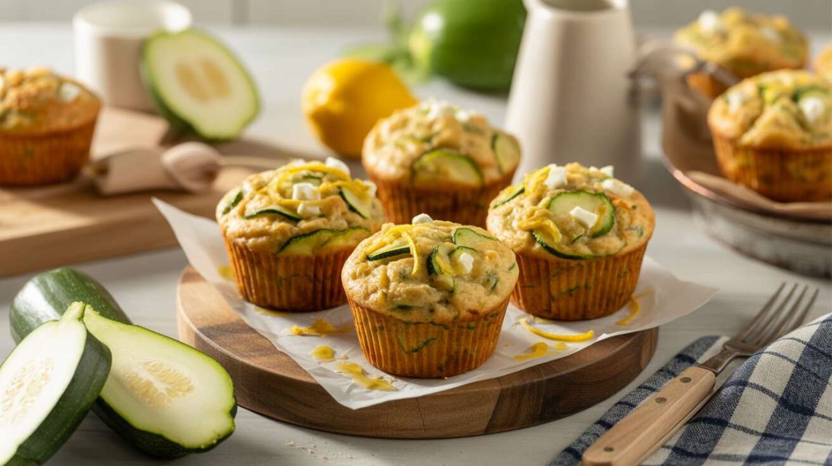 Savoureux muffins salés aux courgettes et feta pour un apéritif rafraîchissant