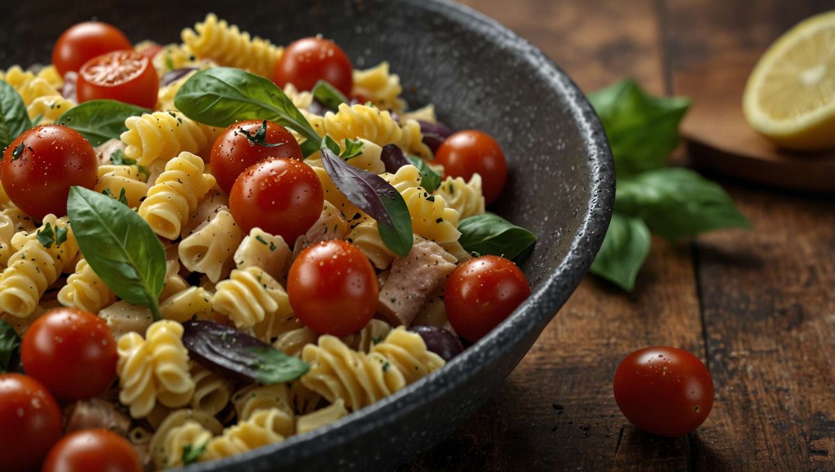 Salade de pâtes au thon, tomate et maïs : fraîcheur et simplicité au rendez-vous