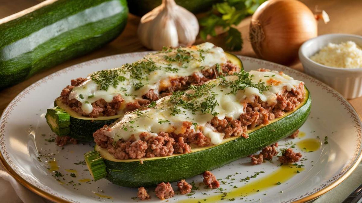 Des courgettes farcies à la viande pour un repas express et délicieux